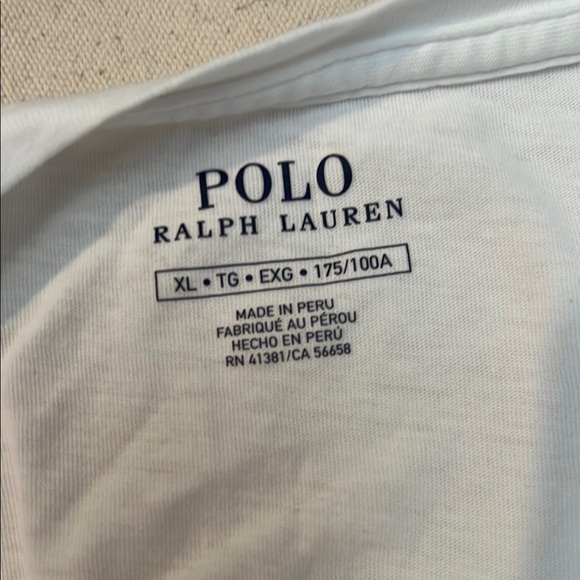 Ralph Lauren White Short Sleeve Tee Classic Crew Neck - Picture 3 of 7